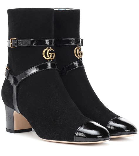 black gucci ankle boots|gucci heeled ankle boots.